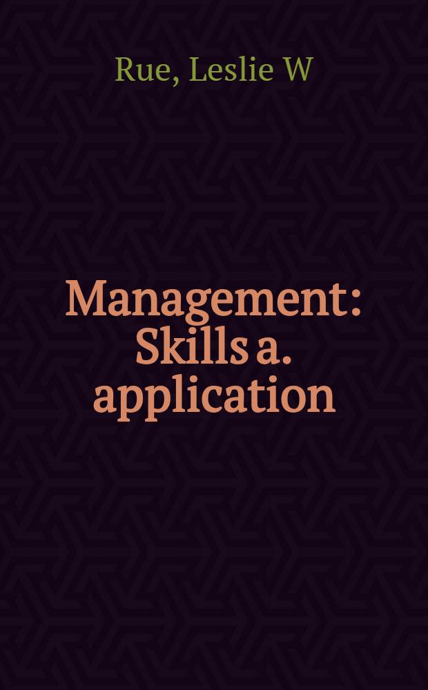 Management : Skills a. application
