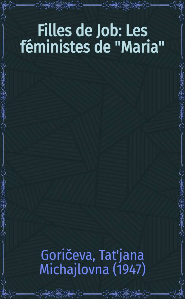 Filles de Job : Les féministes de "Maria"