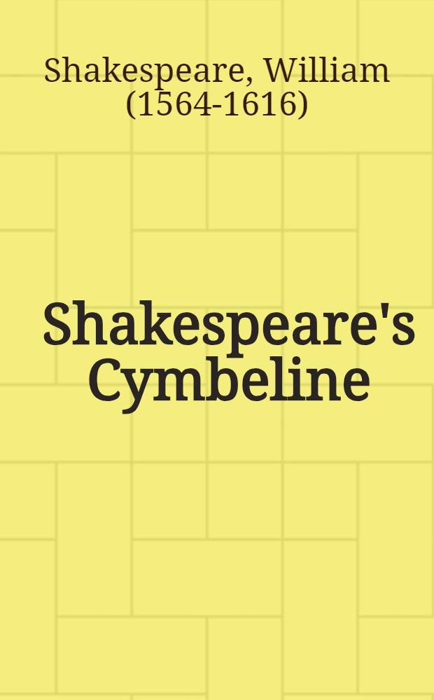 Shakespeare's Cymbeline