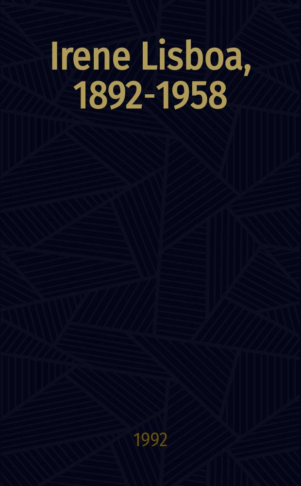 Irene Lisboa, 1892-1958 : Catálogo da Expos.