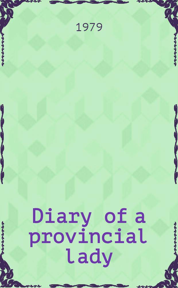 Diary of a provincial lady