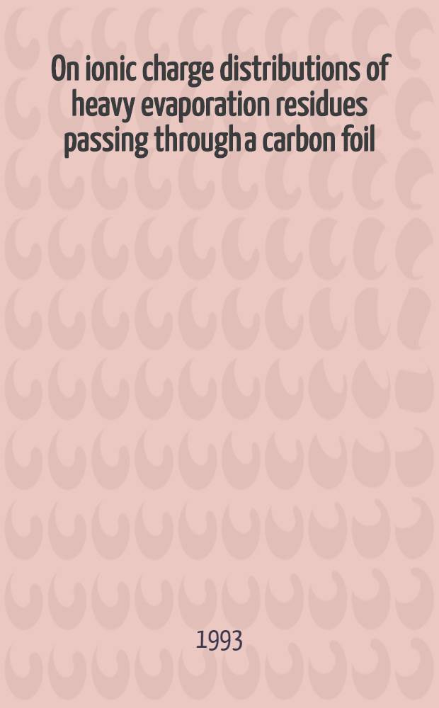 On ionic charge distributions of heavy evaporation residues passing through a carbon foil