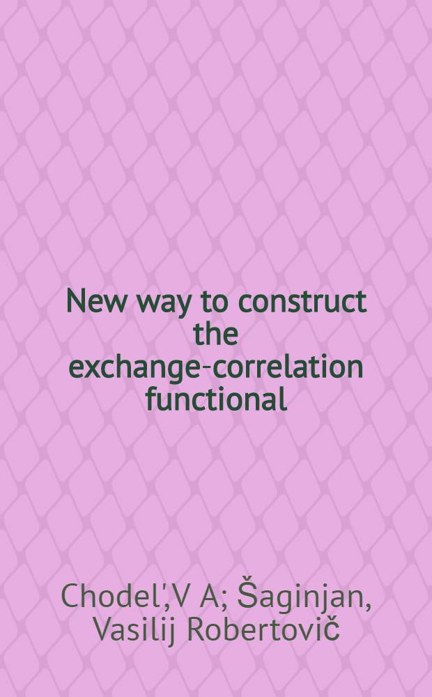 New way to construct the exchange-correlation functional