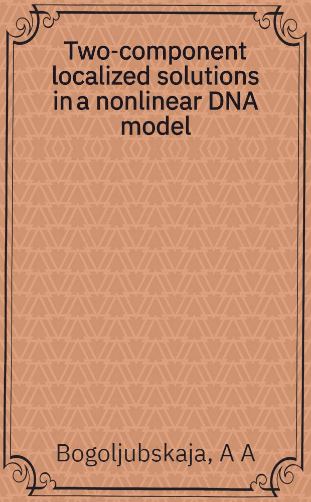 Two-component localized solutions in a nonlinear DNA model