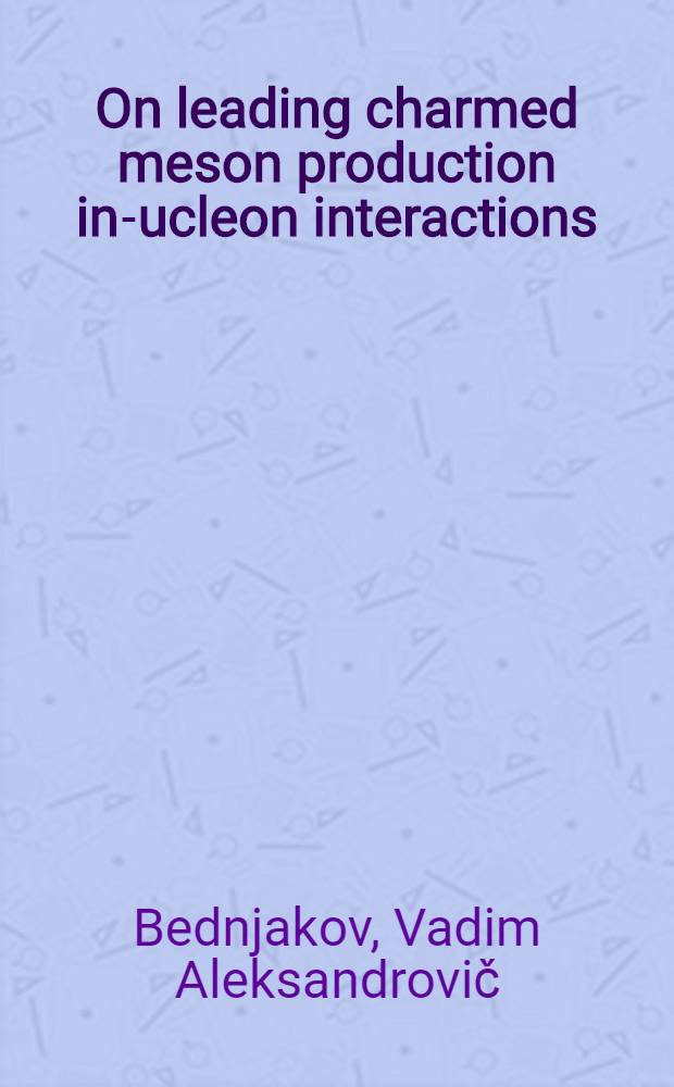 On leading charmed meson production in -nucleon interactions