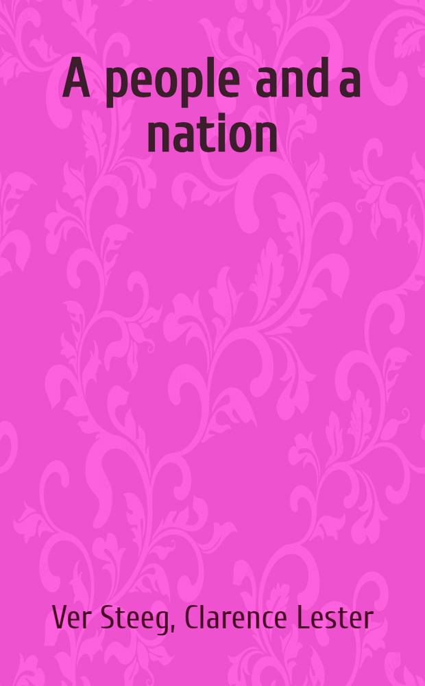 A people and a nation = Народ и нация.