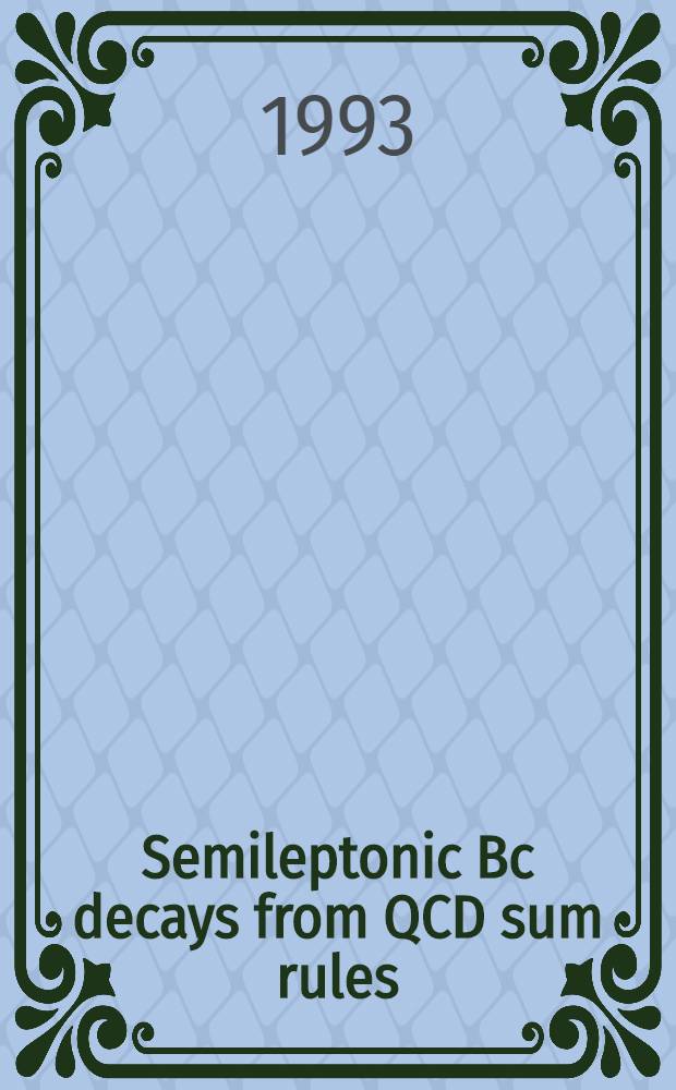 Semileptonic Bc decays from QCD sum rules