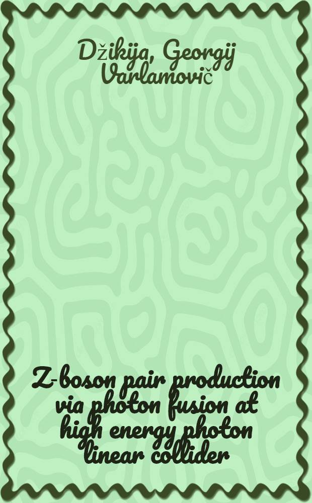 Z-boson pair production via photon fusion at high energy photon linear collider