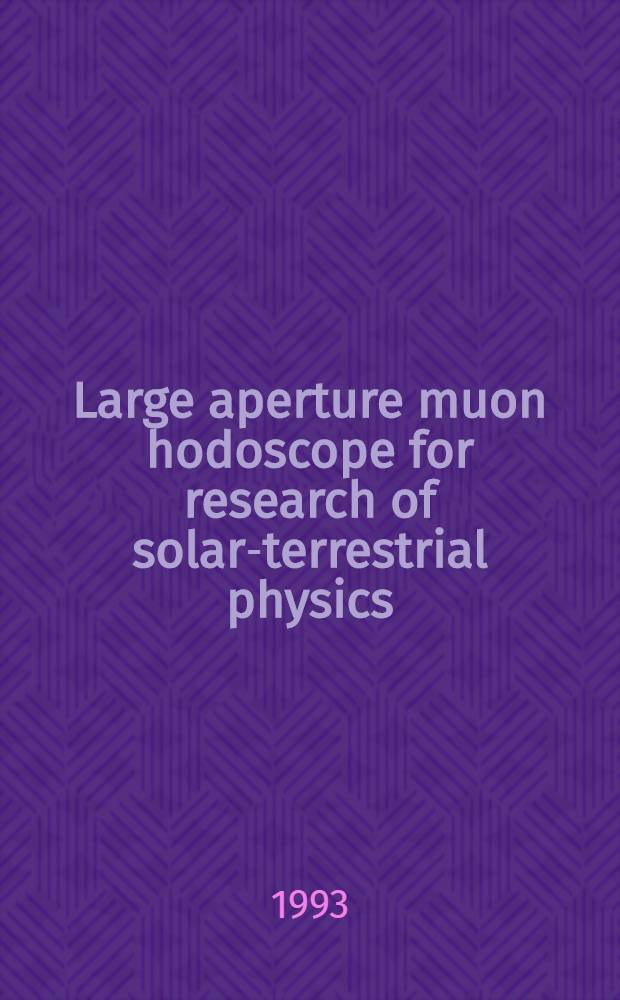 Large aperture muon hodoscope for research of solar-terrestrial physics (TEMP)