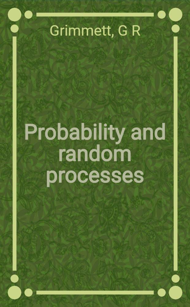 Probability and random processes = Вероятность и случайные процессы.