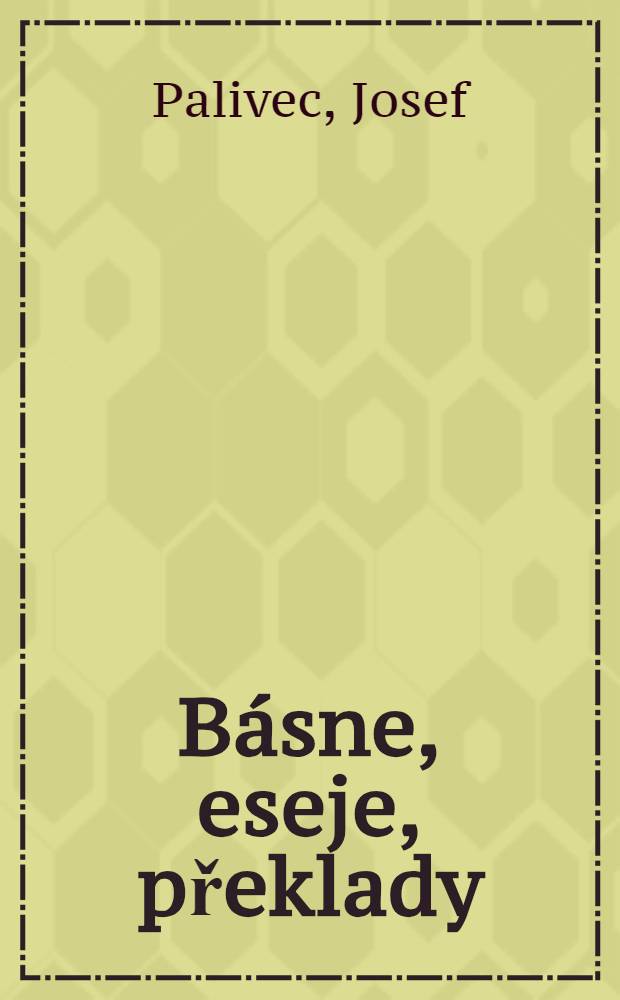 Básne, eseje, překlady