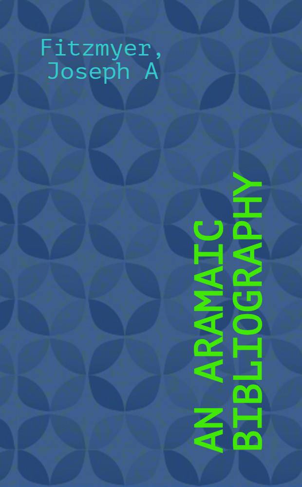 An Aramaic bibliography