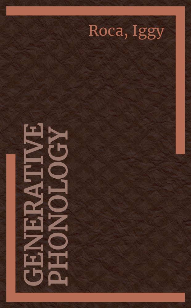Generative phonology