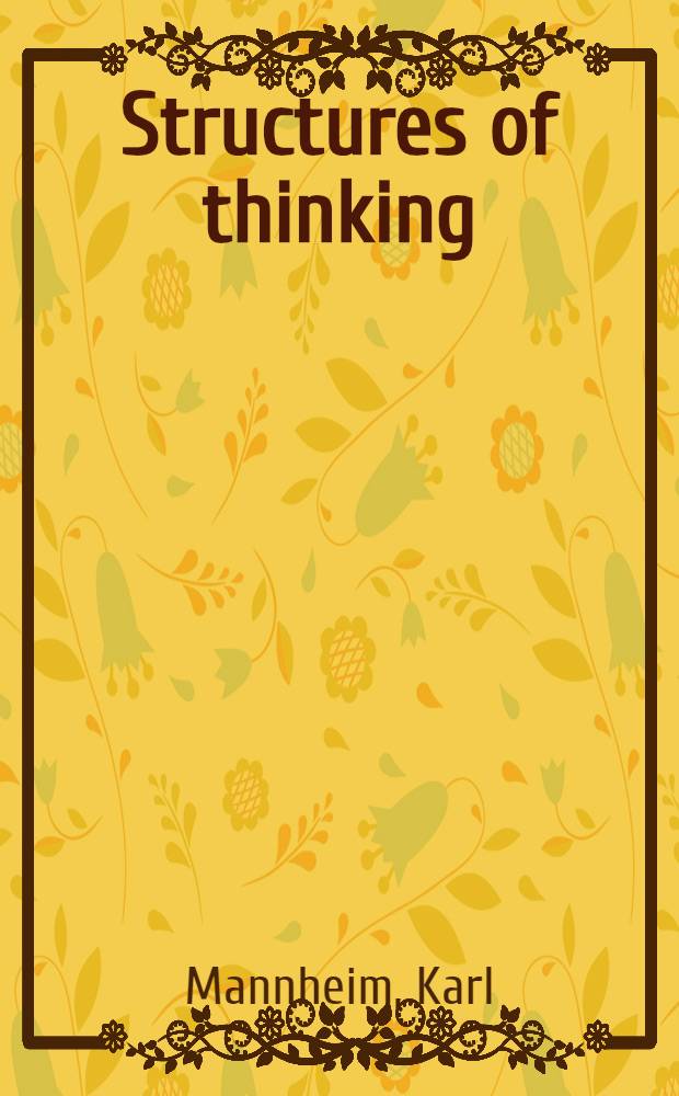 Structures of thinking = Структура мышления.