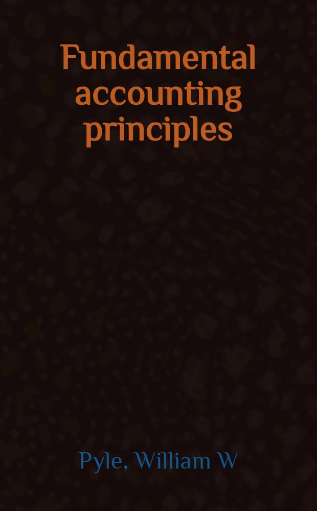 Fundamental accounting principles = Фундаментальные принципы учета.