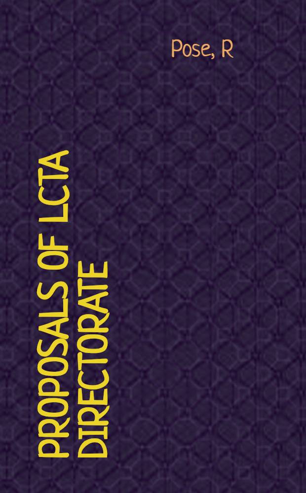 Proposals of LCTA directorate : (Plan for 1995) : Rep. to the 76 th Sess. of the Sci. council of JINR, June 7-9, 1994