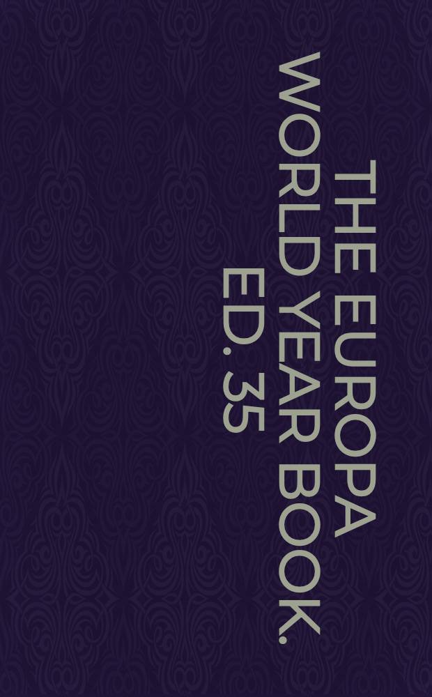 The Europa world year book. Ed. 35 : 1990