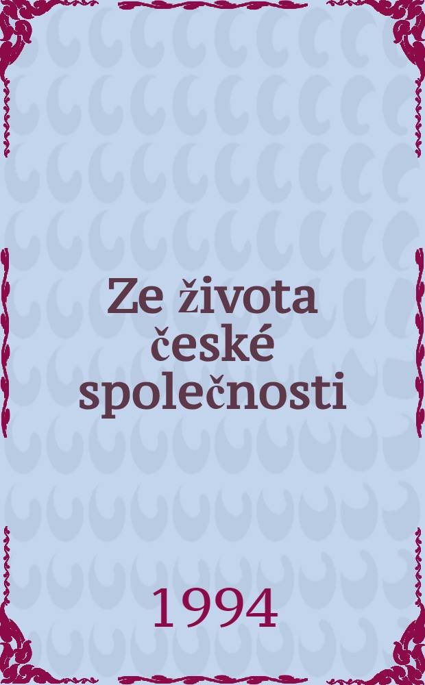 Ze života české společnosti