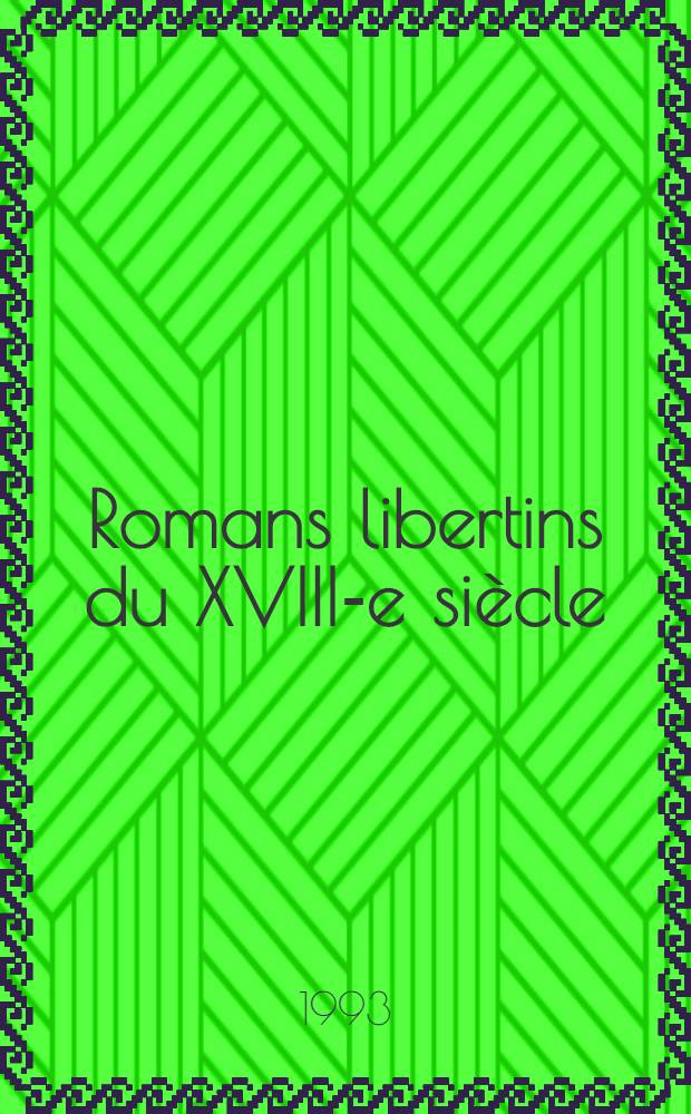 Romans libertins du XVIII-e siècle
