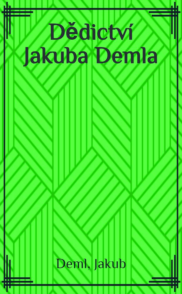 Dědictví Jakuba Demla