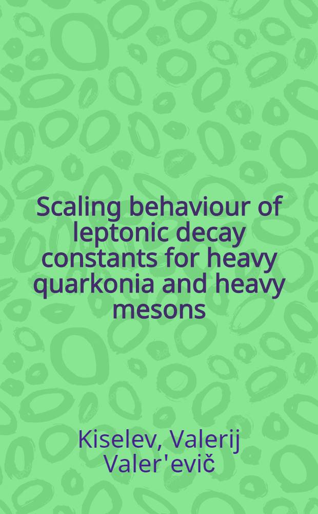 Scaling behaviour of leptonic decay constants for heavy quarkonia and heavy mesons