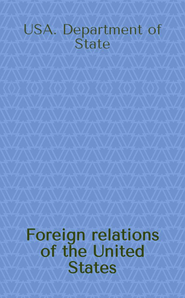 Foreign relations of the United States