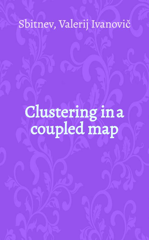 Clustering in a coupled map (neural) lattice