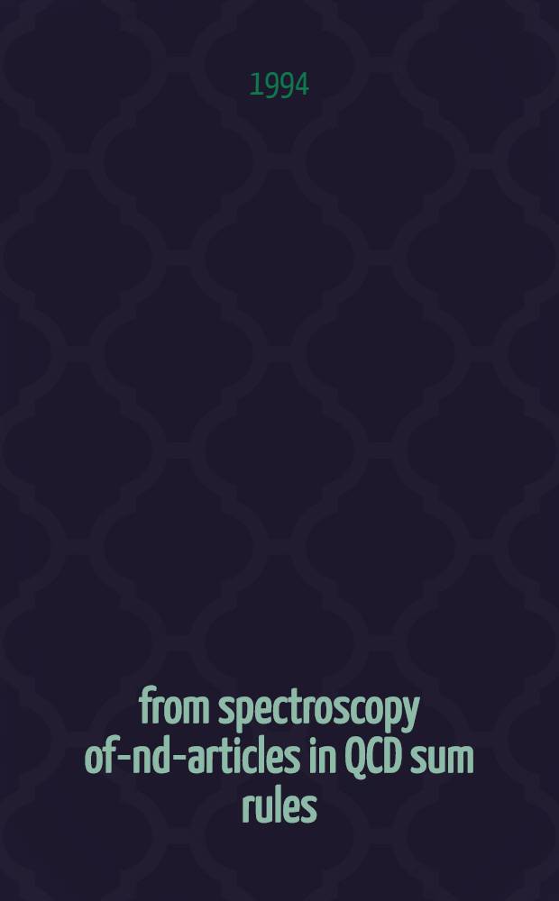 from spectroscopy of -and -particles in QCD sum rules