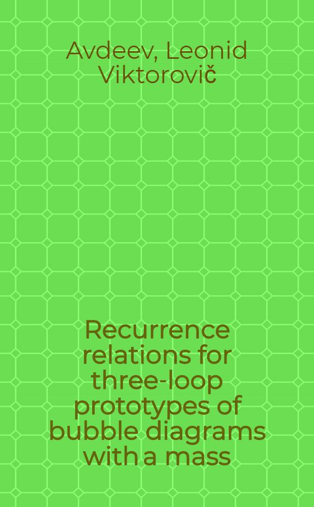 Recurrence relations for three-loop prototypes of bubble diagrams with a mass