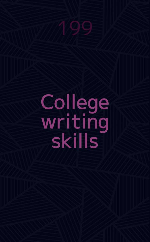 College writing skills