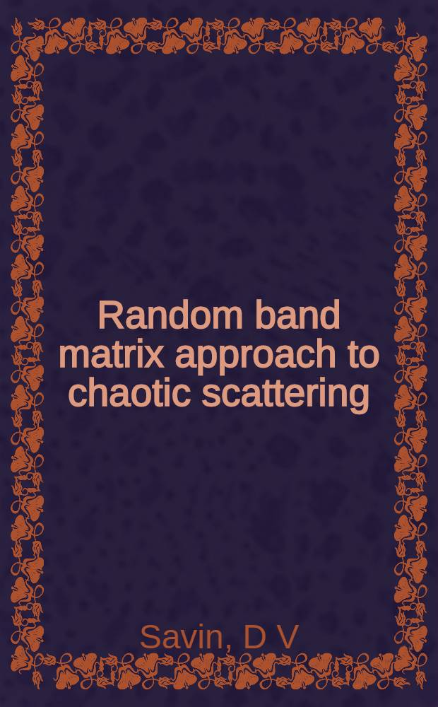 Random band matrix approach to chaotic scattering : The average S - matrix a. its pole distribution