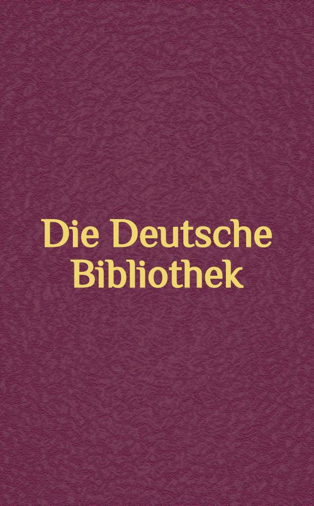 Die Deutsche Bibliothek : Gesamtarch. u. Nationalbibliogr. Informationszentrum : Zentr. bibliogr. Dienstleistungen : Stand : 1. Mai 1994 = Немецкая библиотека.Централизованное библиографическое обслуживание.