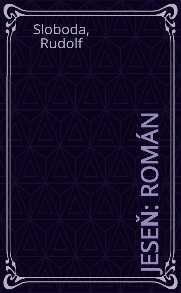 Jeseň : Román