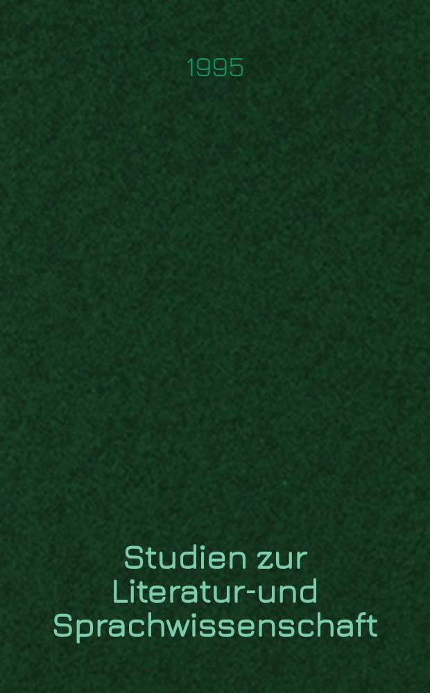 Studien zur Literatur-und Sprachwissenschaft = Работы по литературоведению и языкознанию.