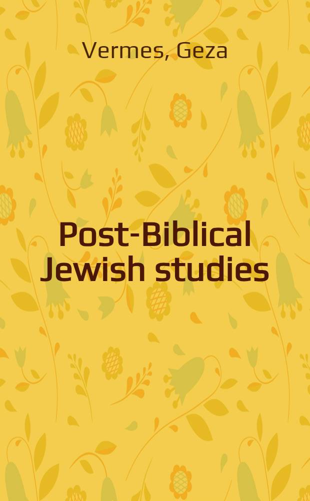 Post-Biblical Jewish studies