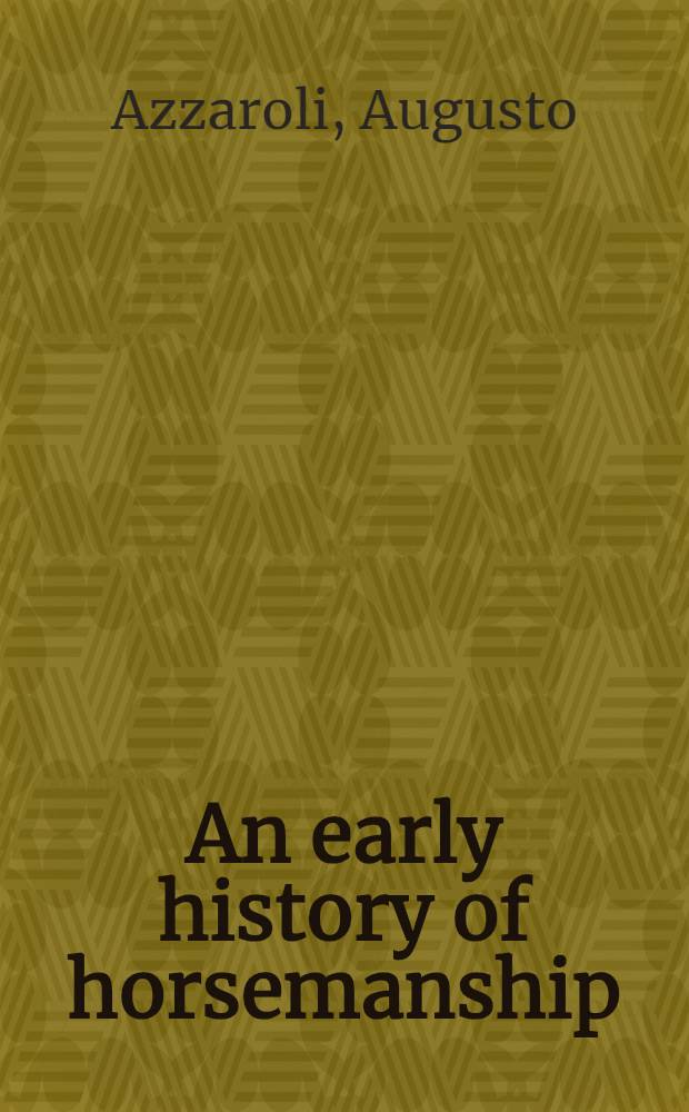 An early history of horsemanship