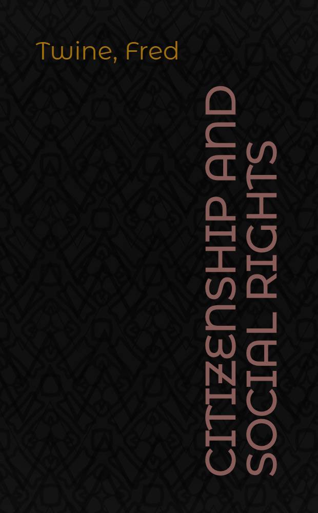 Citizenship and social rights : The interdependence of self a. soc = Гражданство и социальные права. Неэависимость личности от общества.