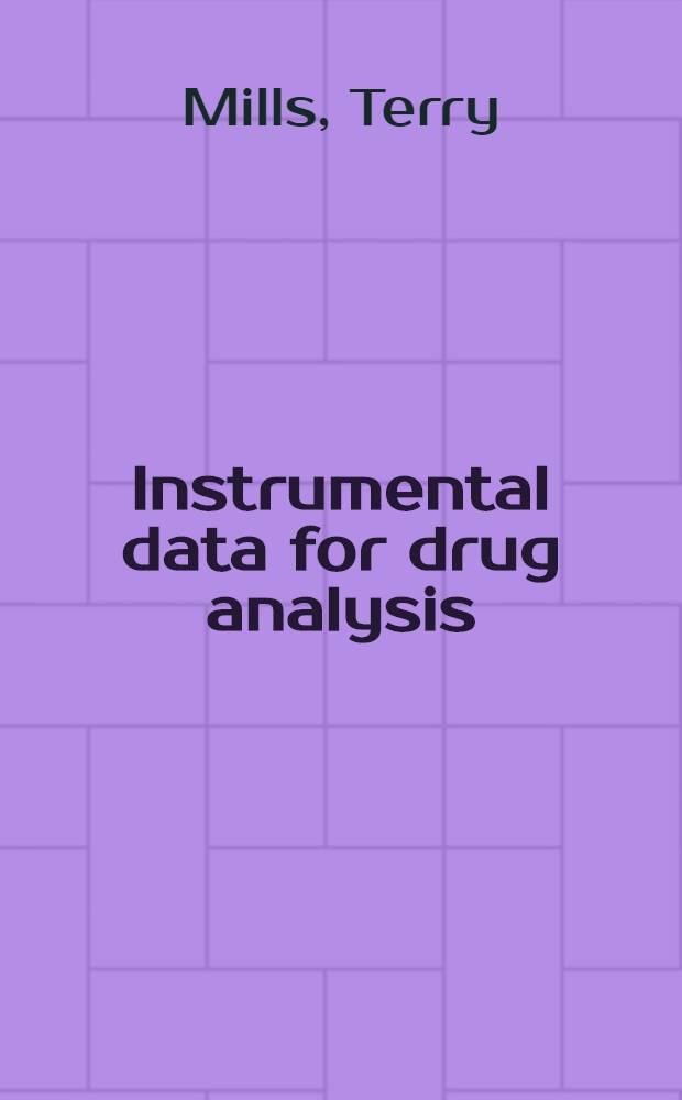 Instrumental data for drug analysis = Инструментальные данные анализа лекарственных средств..
