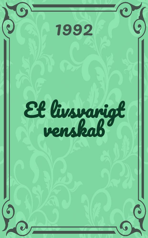 Et livsvarigt venskab : H.C. Andersen og B.S. Ingemann = Пожизненная дружба.