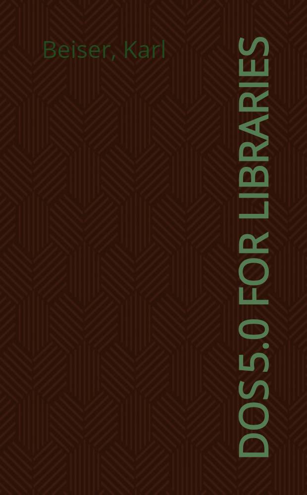 DOS 5.0 for libraries