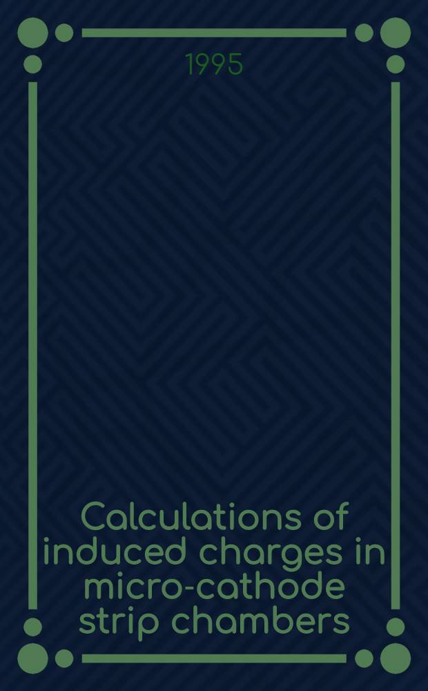 Calculations of induced charges in micro-cathode strip chambers