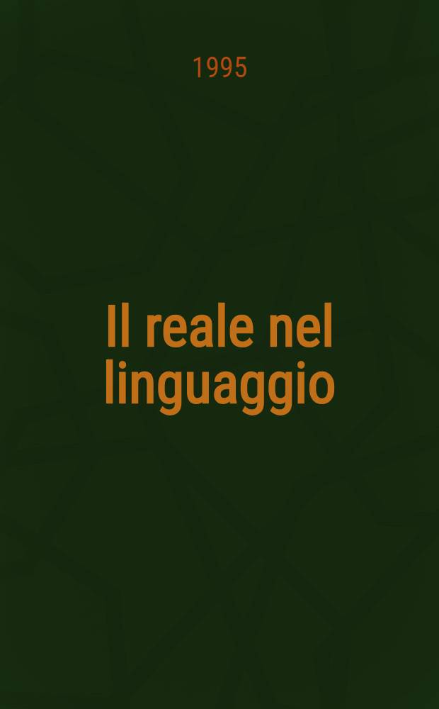Il reale nel linguaggio : Indicalità e realismo nella samiotica di Peirce