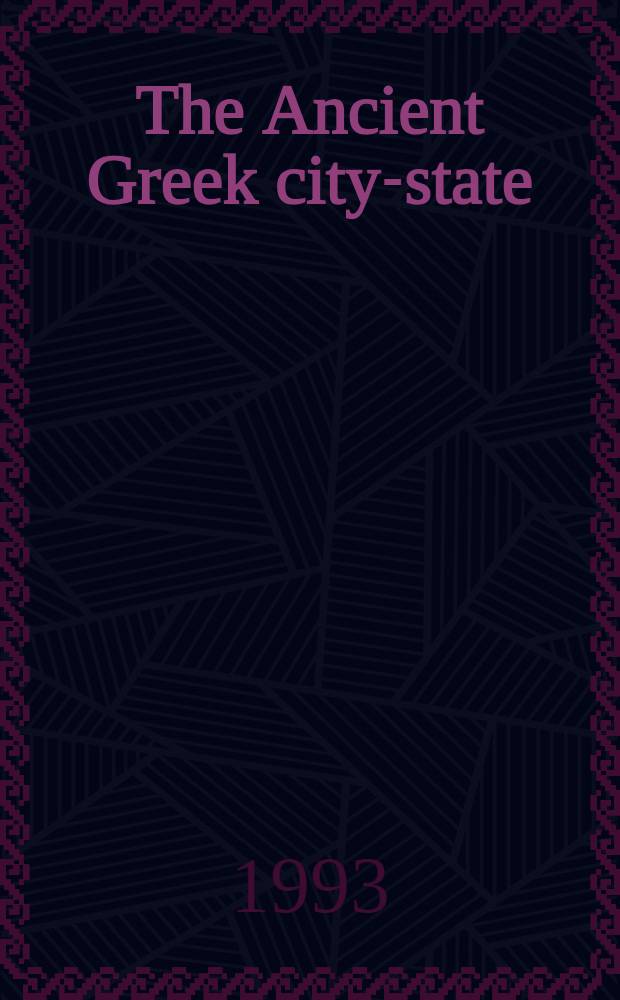 The Ancient Greek city-state
