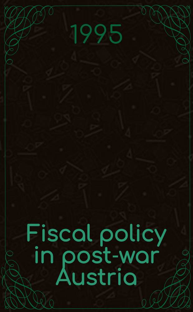 Fiscal policy in post-war Austria
