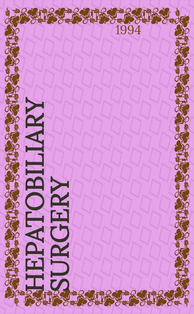Hepatobiliary surgery