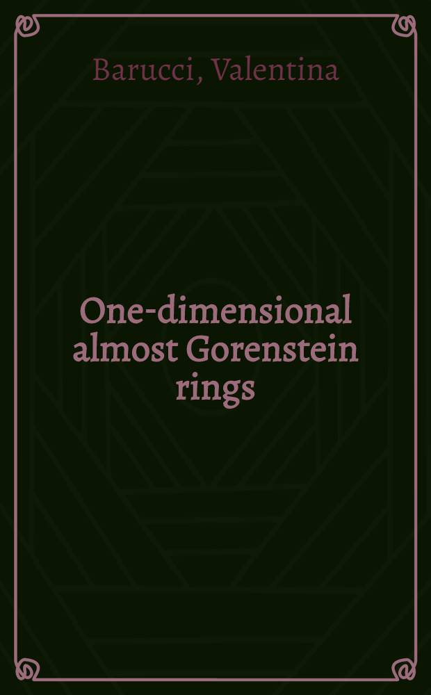 One-dimensional almost Gorenstein rings