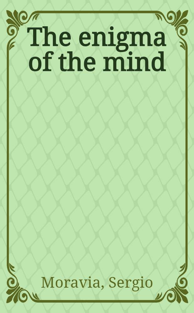 The enigma of the mind : The mind-body problem in contemporary thought = Загадка сознания.