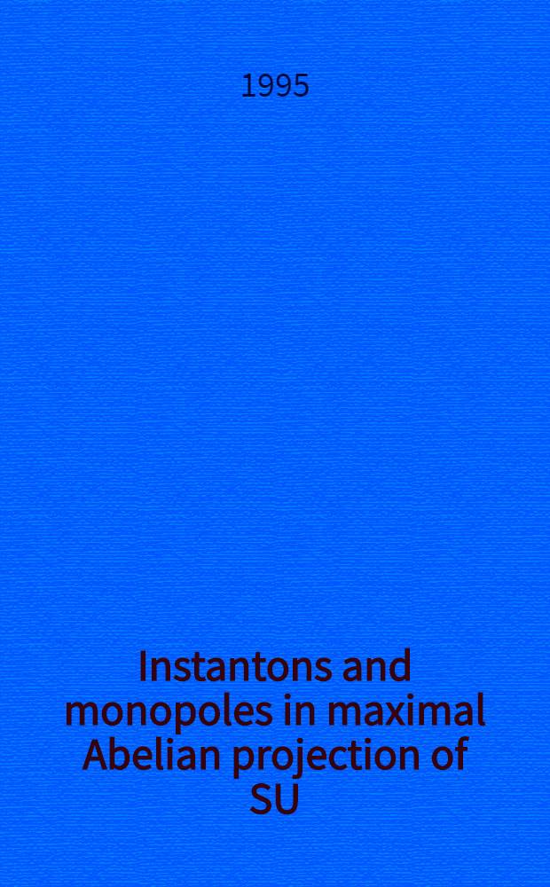 Instantons and monopoles in maximal Abelian projection of SU(2) gluodynamics