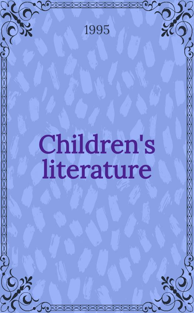 Children's literature : An ill. history = Оформление детской книги.История..