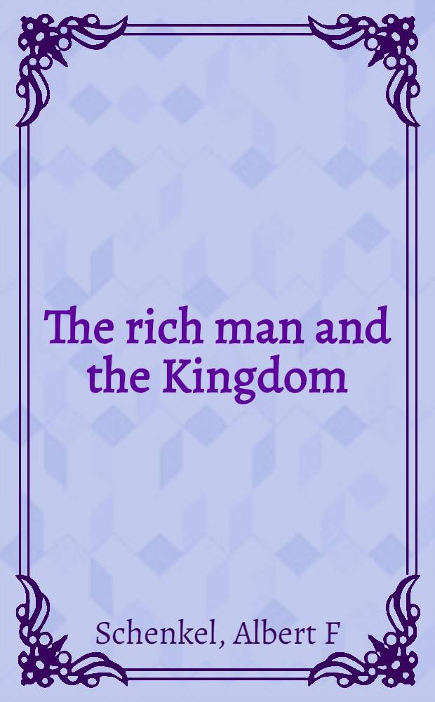 The rich man and the Kingdom : John D. Rockefeller, Jr., a. the Protestant establishment : Diss.